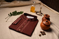 Rich Burgundy Embroidered Panjabi