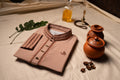 Rose-Dust Textured Panjabi