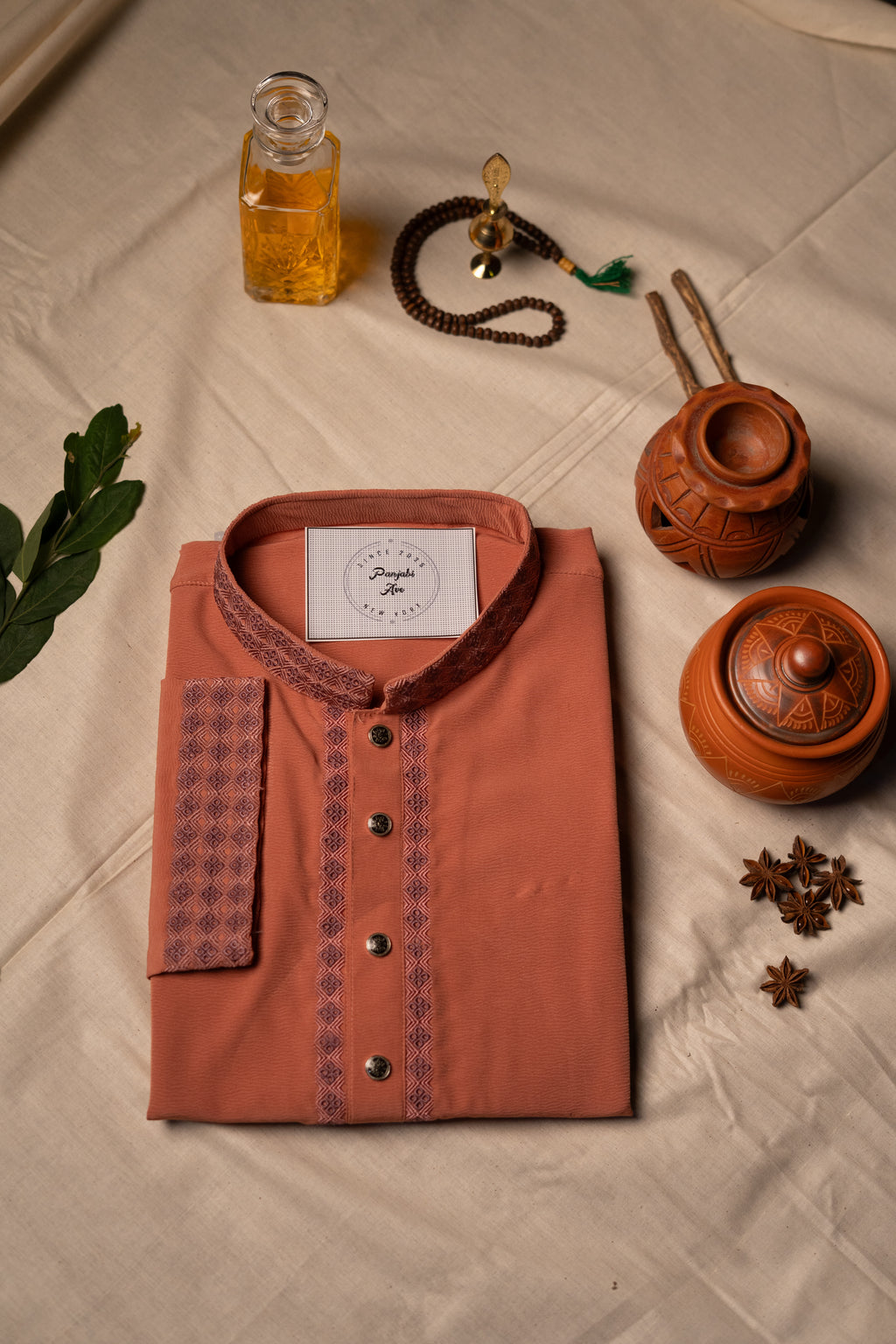Deep Terracotta Panjabi