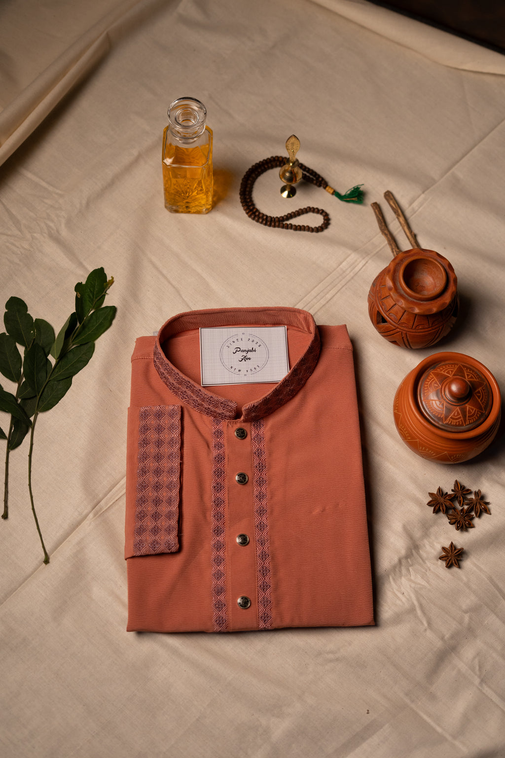 Deep Terracotta Panjabi
