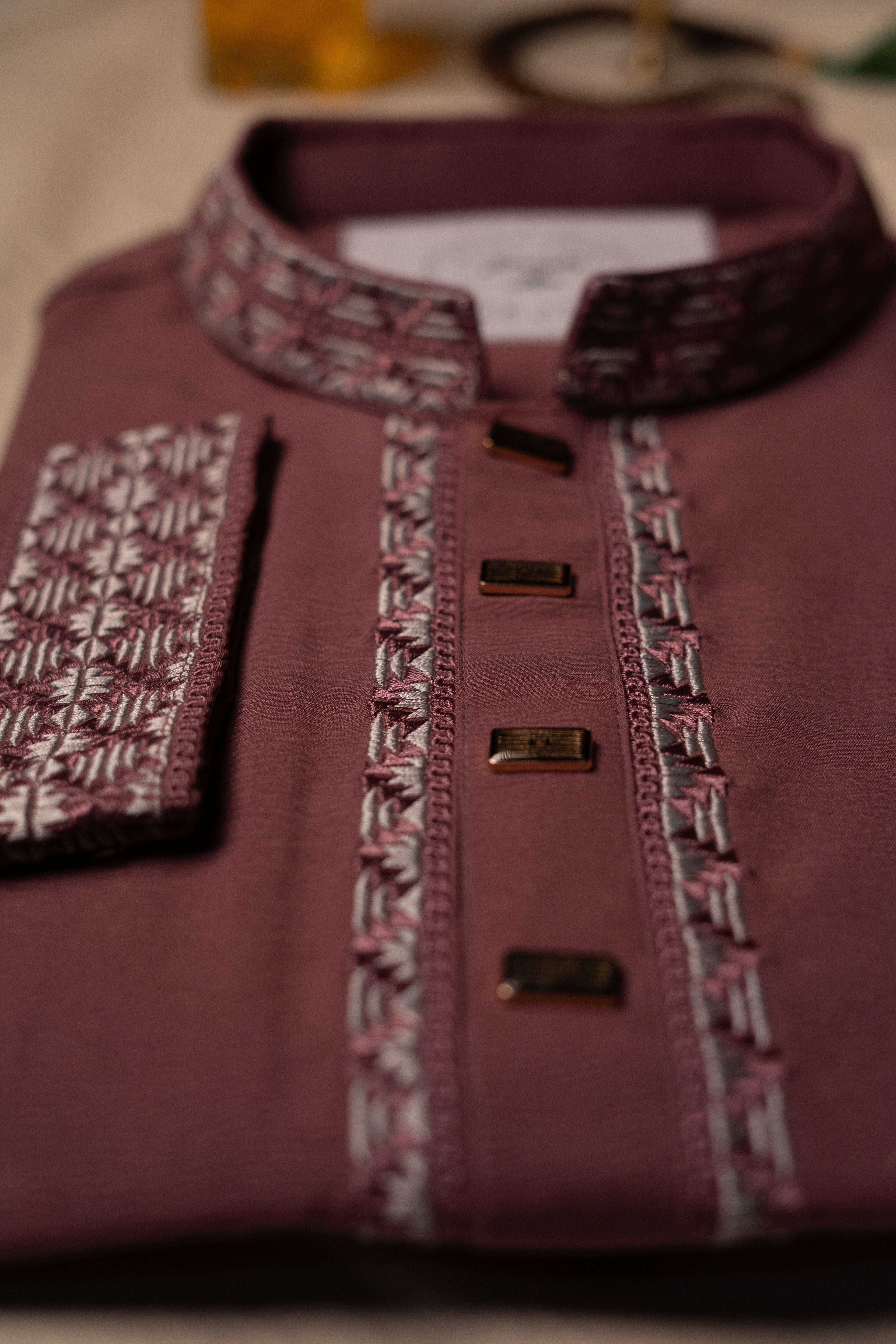 Fashion Elegant Plum Panjabi
