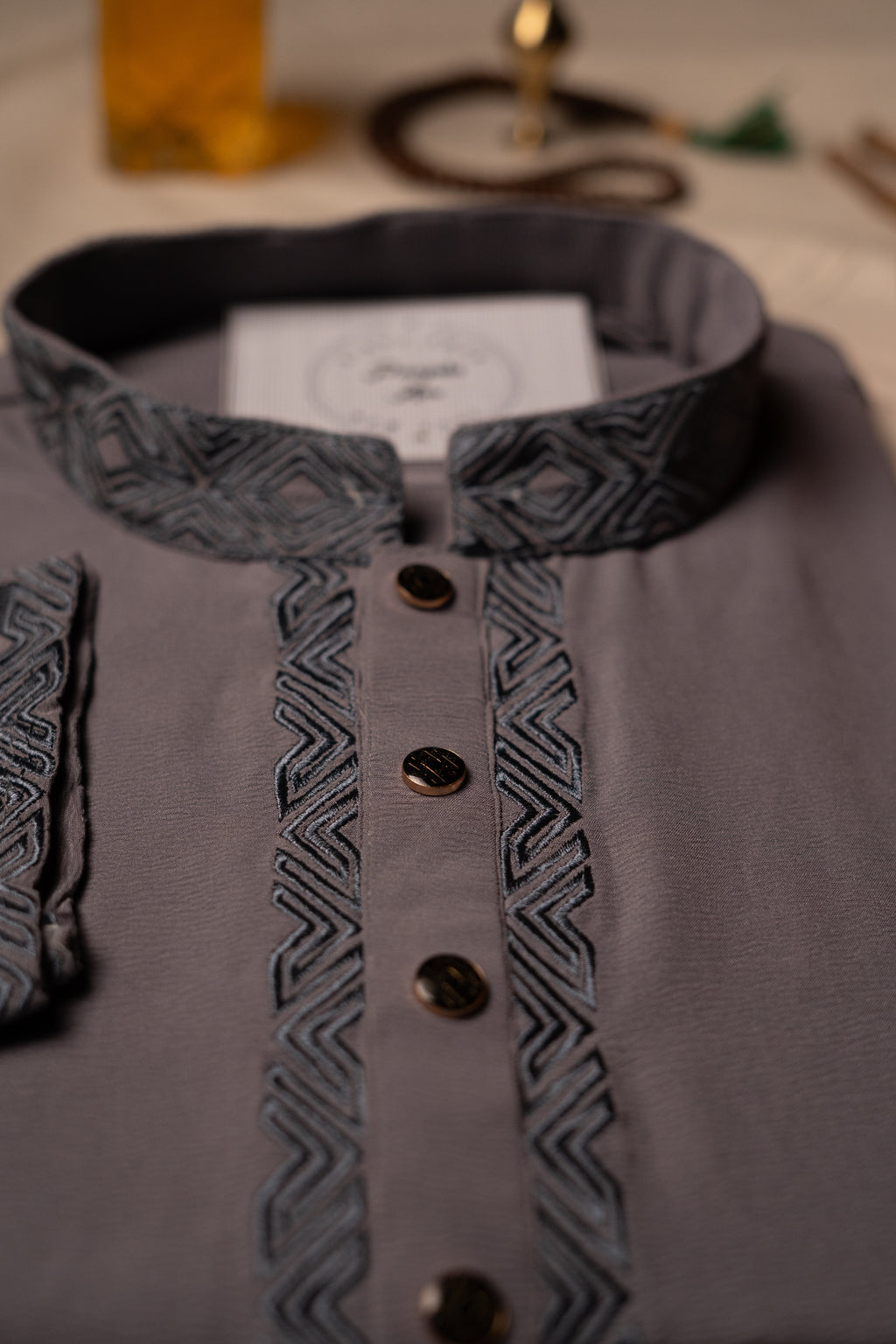 Slate Blue Zigzag Panjabi