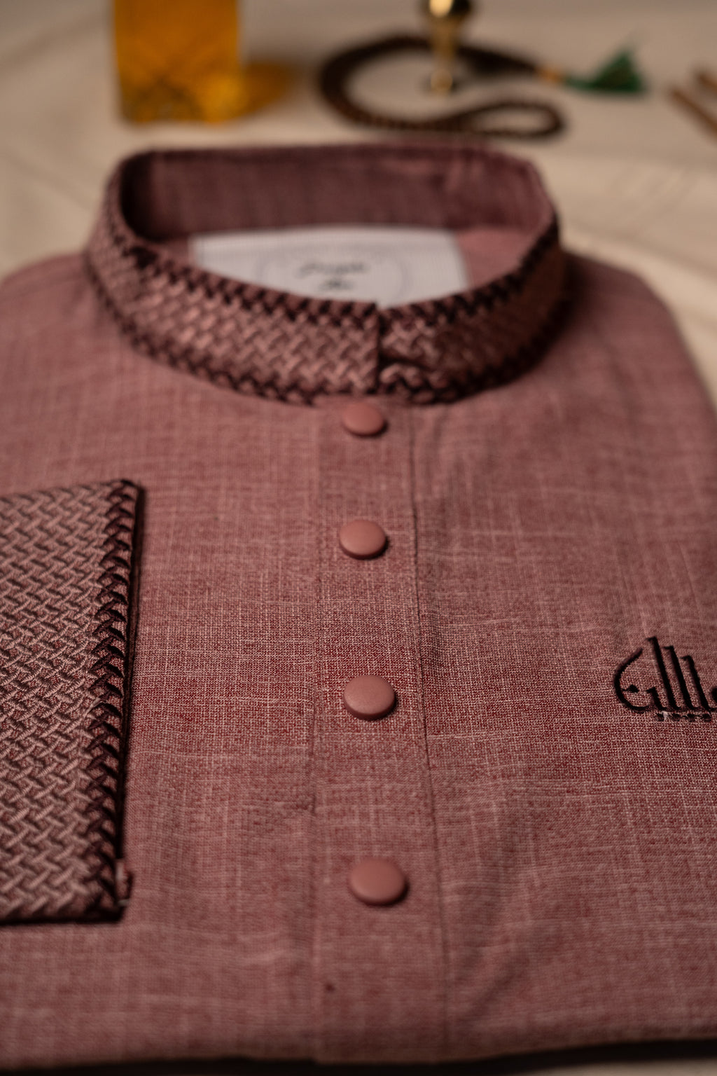 Textured Rose Panjabi