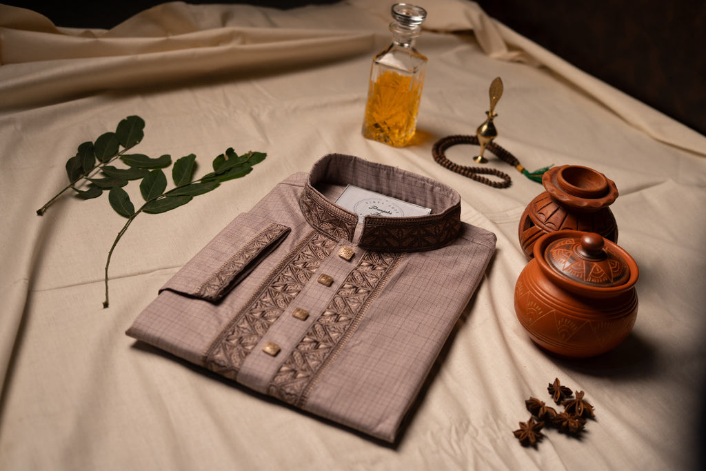 The Sovereign Geometric Embroidered Panjabi