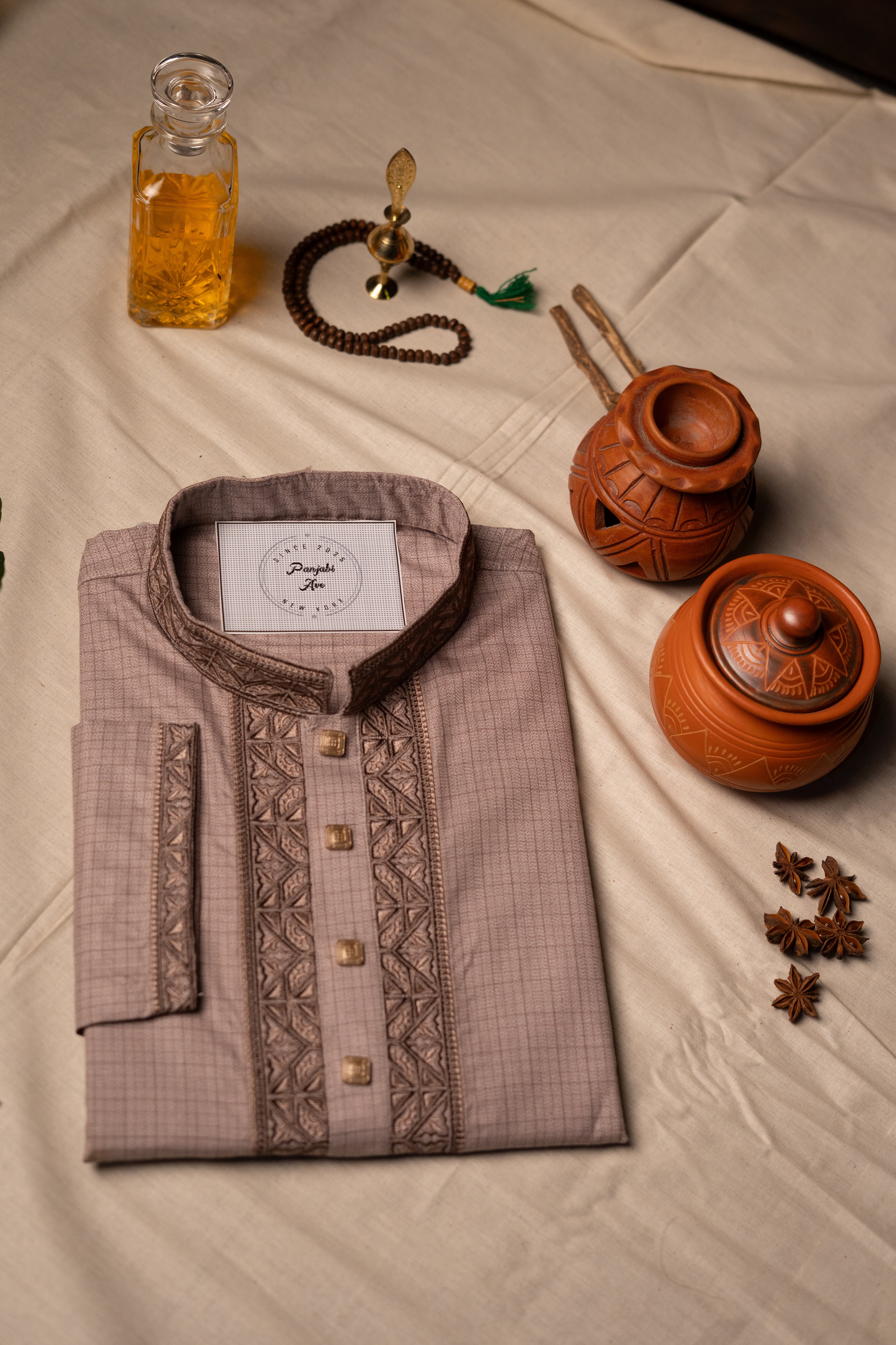 The Sovereign Geometric Embroidered Panjabi
