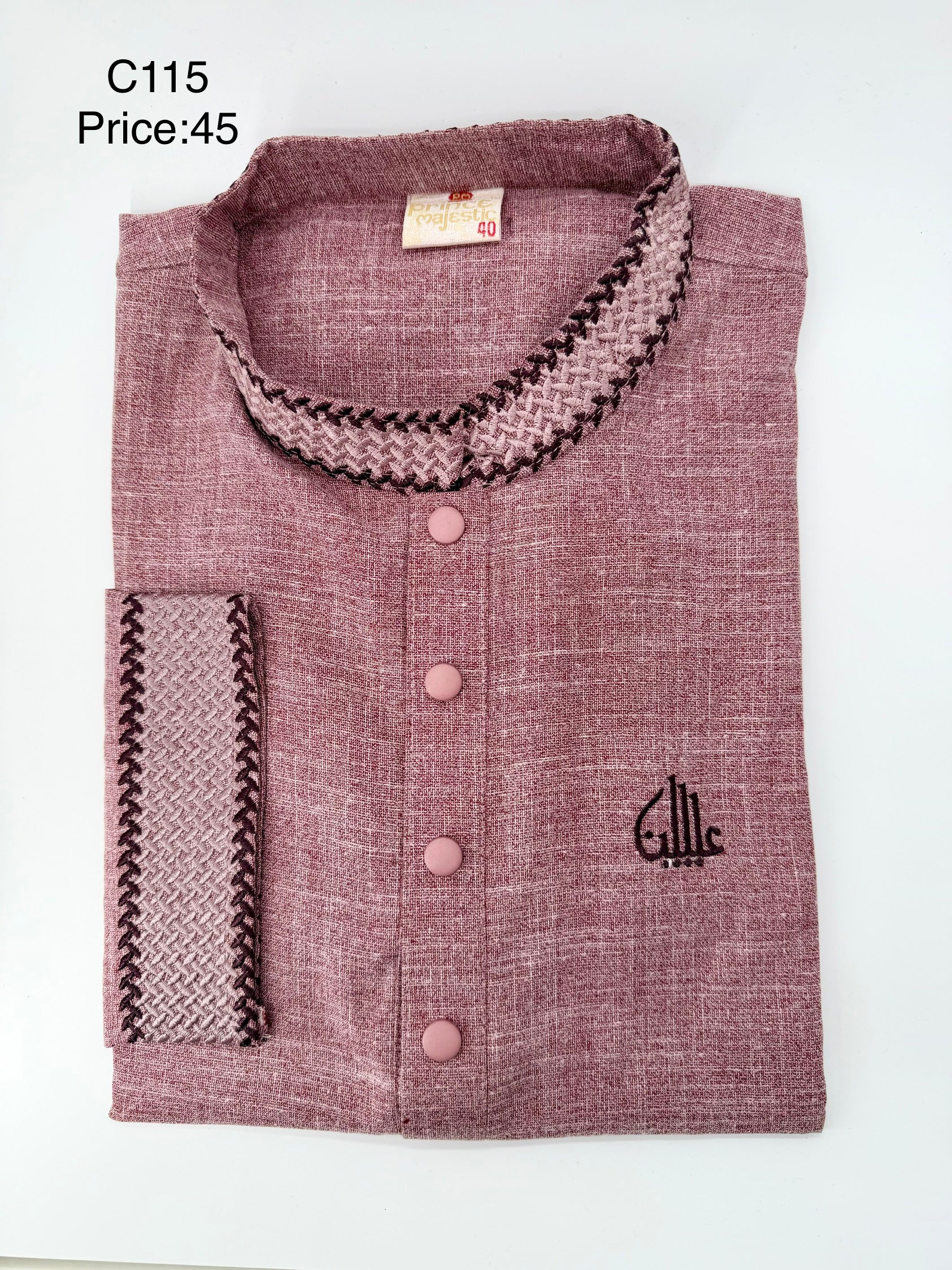 Textured Rose Panjabi