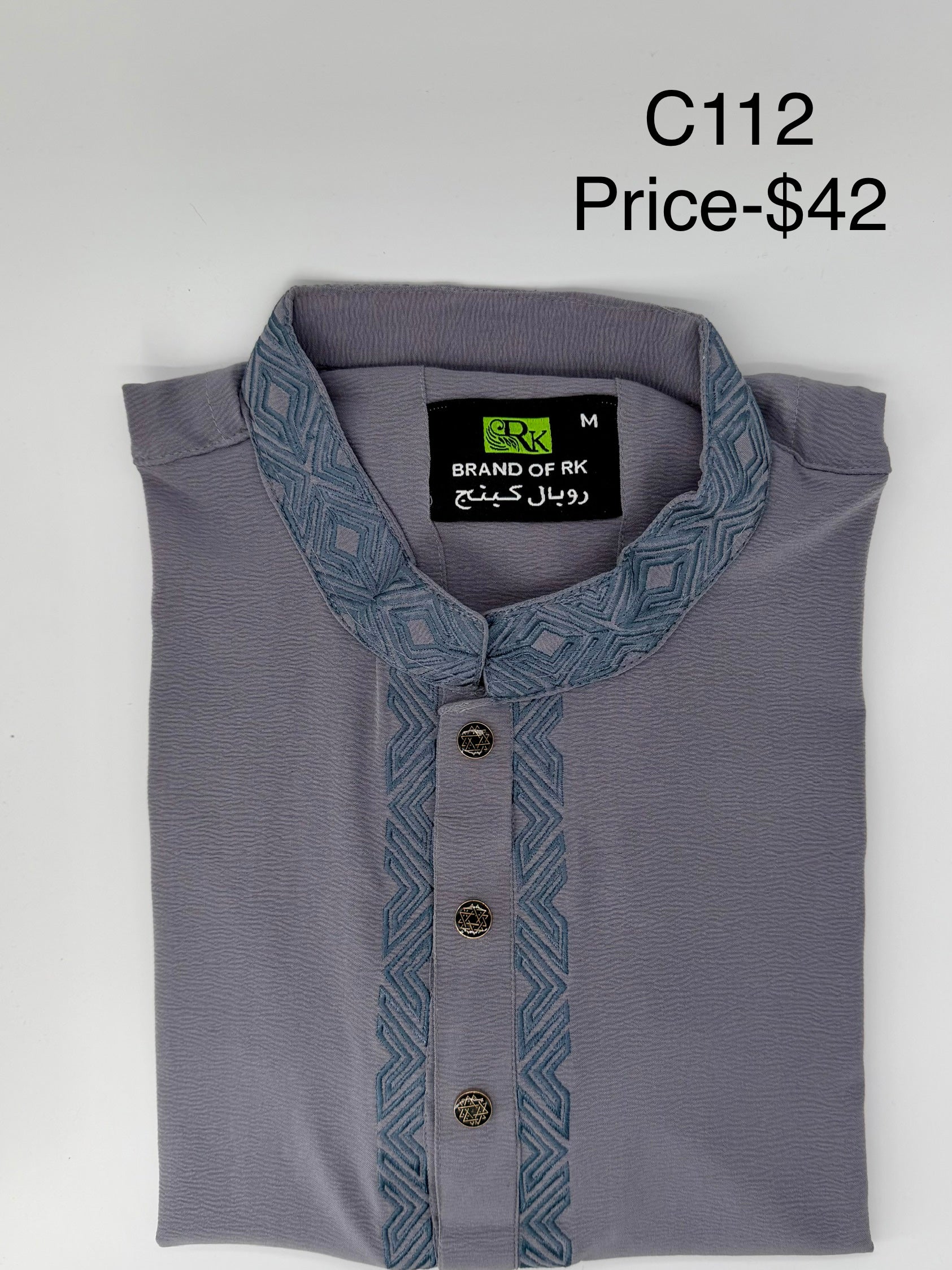 Slate Blue Zigzag Panjabi