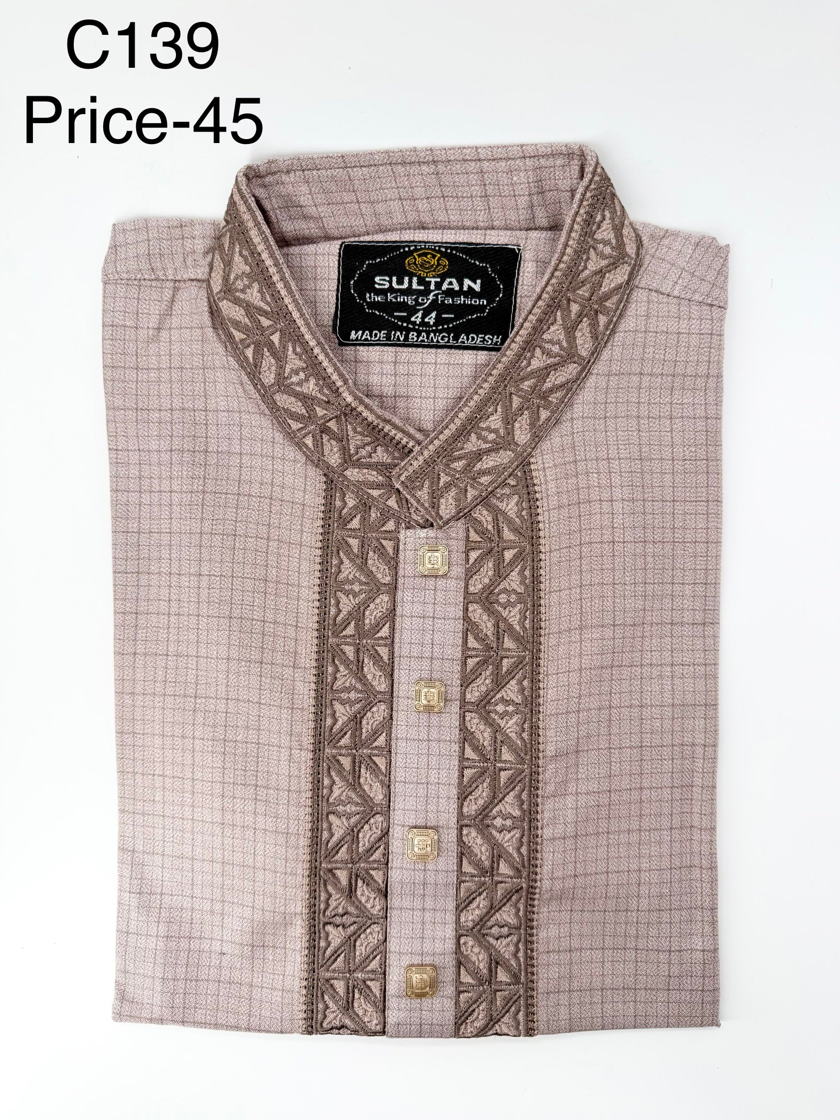 The Sovereign Geometric Embroidered Panjabi