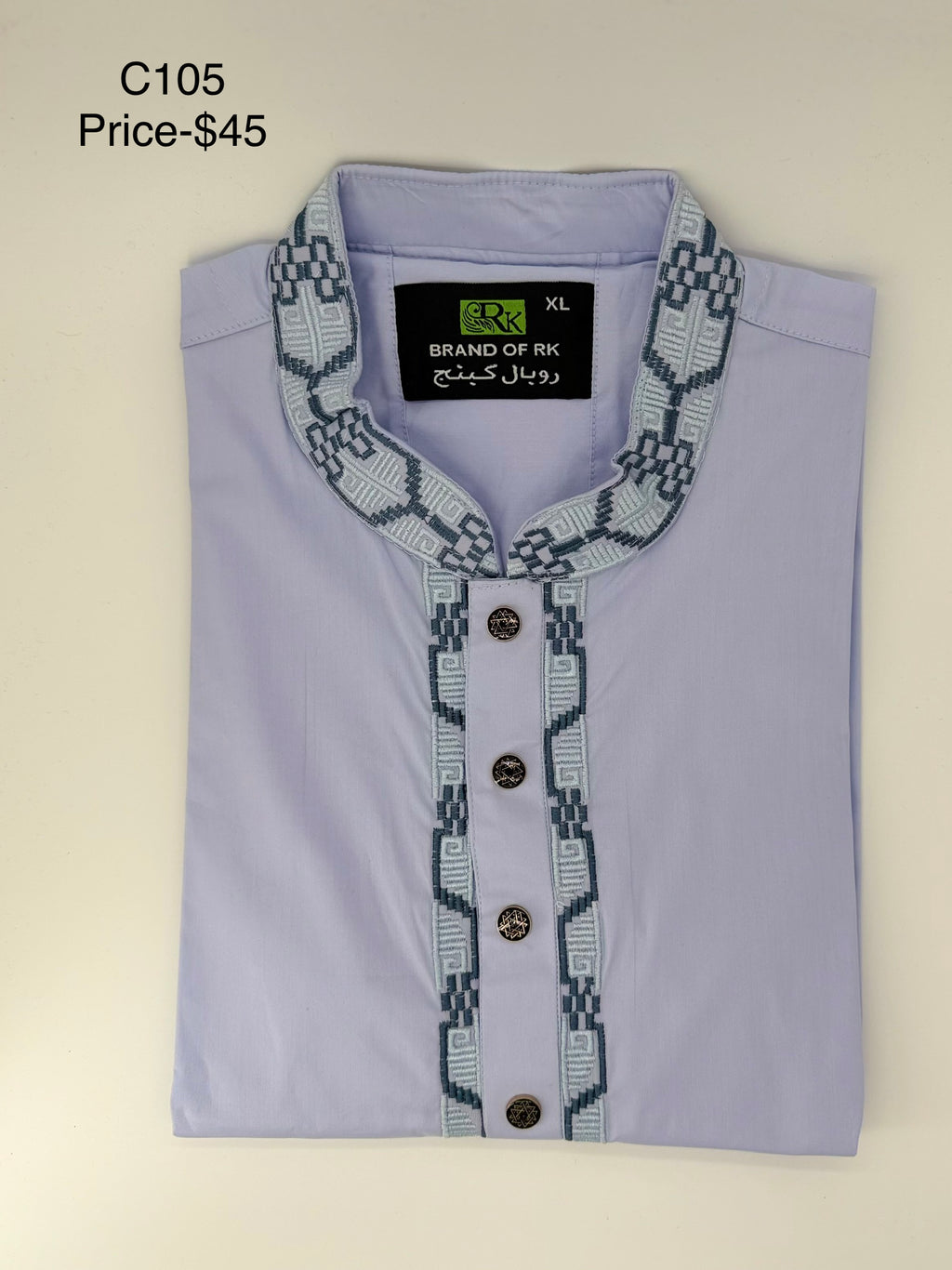 Light Lavender Geometric Panjabi