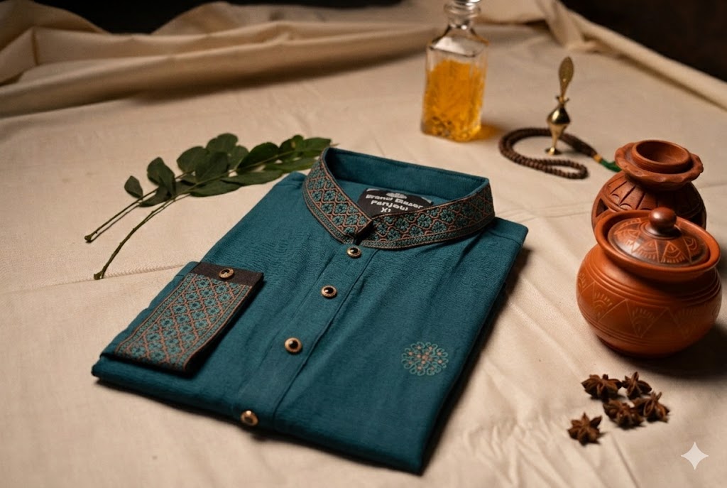 The Teal Majesty Panjabi